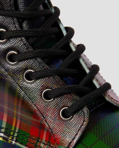 Botas Con Cordones Dr Martens 1460 Tartan Cuero Para Hombre DR4260C